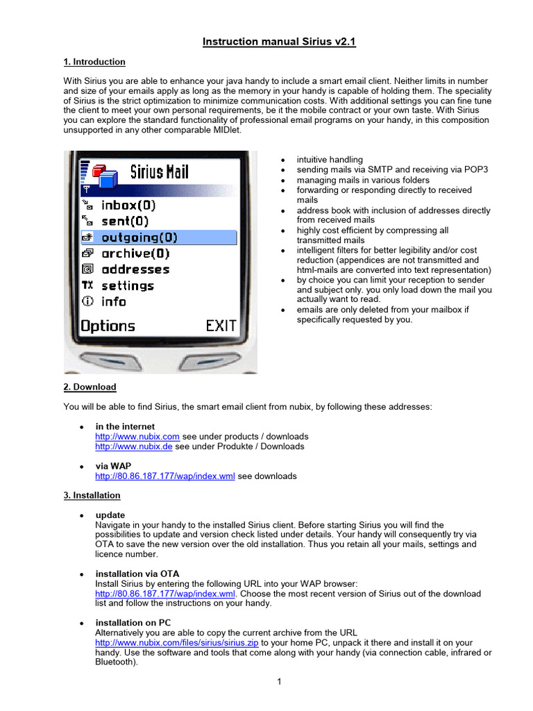 Manual Sirius Pdf Software Internet