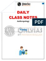 Anthropology - Family - Daily Class Notes