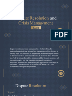 Part 2 Dispute Resolution and Crisis Management