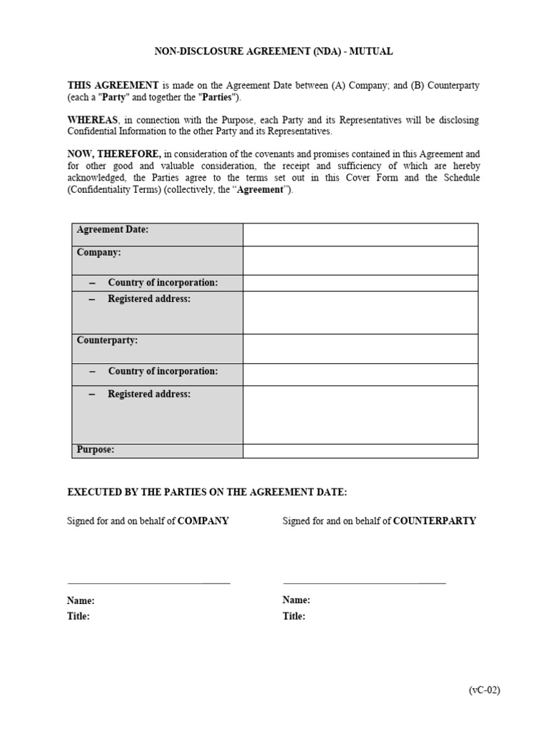 Mutual NDA Agreement Template South Africa | PDF | Arbitration ...