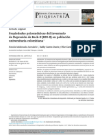 Propiedades Psicométricas Del Inventario de Depresión de Beck-II (BDI-II) en Población Universitaria Colombiana