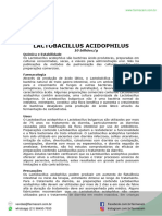 Lactobacillus Acidophilus Farmacam 2019
