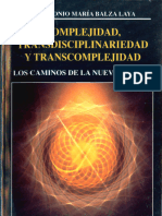 Complejidad, Transdisciplinariedad y Transcomplejidad - Balza Laya 2011 UNIV SIMON RODRIGUEZ VENELA