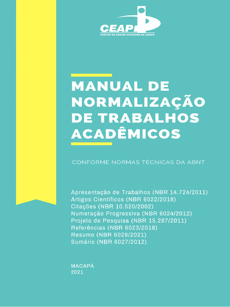 Manual ABNT para Trabalhos Acadêmicos | PDF | Citação | Abstract (resumo)