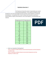 Statistics Exercise 2 - Answers