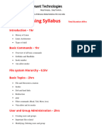 Linux Syllabus by Murali P N, Besant Technologies-1