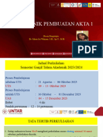 Teknik Pembuatan Akta 1: Dosen Pengampu: Dr. Marta Sri Wahjuni, S.H., SP.N., M.H