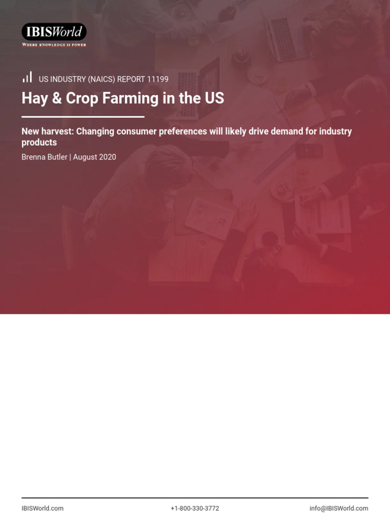 Hay - Crop Farming in The US Industry Report | PDF | Agriculture | Sugar