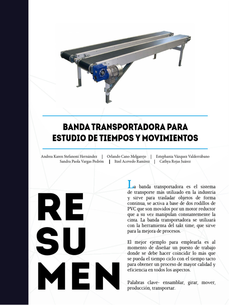 Banda+transportadora+para+estudio+de+tiempos+y+movimientos (1) | PDF