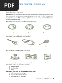 A2.1-Listening Practice Tests