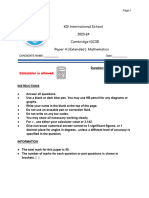 IGCSE Maths Extended Paper II