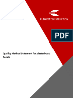 Quality Method Statement for Quality Method Statement for Plasterboard Panels