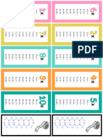 Multiplication Flashcards in Colorful Playful Style