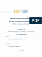 Programa de Exercício em Indivíduos Com Patologia Cardíaca - Mestrado em Fisioterapia