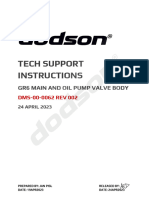 Dms 00 0062 Rev 002 Tech Support Instructions Gr6 Main and Oil Pump Valve Body WM