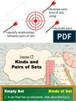 Grade 7 Lesson 1.2 Kinds and Pairs of Sets