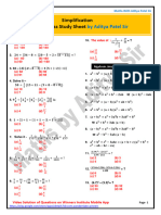 Simplification Class Study Sheet
