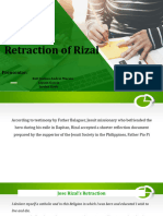 Retraction of Rizal