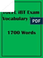 TOEFL IBT Exam Vocabulary List 1700 Word