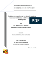 Modelo Microscópico Del Movimiento Peatonal Basado en Autómatas Celulares y Sistemas Multiagentes