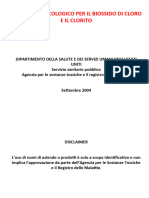 Profilo Tossicologico Per Il Biossido Di Cloro e La Clorite