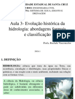 Aula 3 - Evolução Histórica Da Hidrologia - Abordagens Formais e Classificação