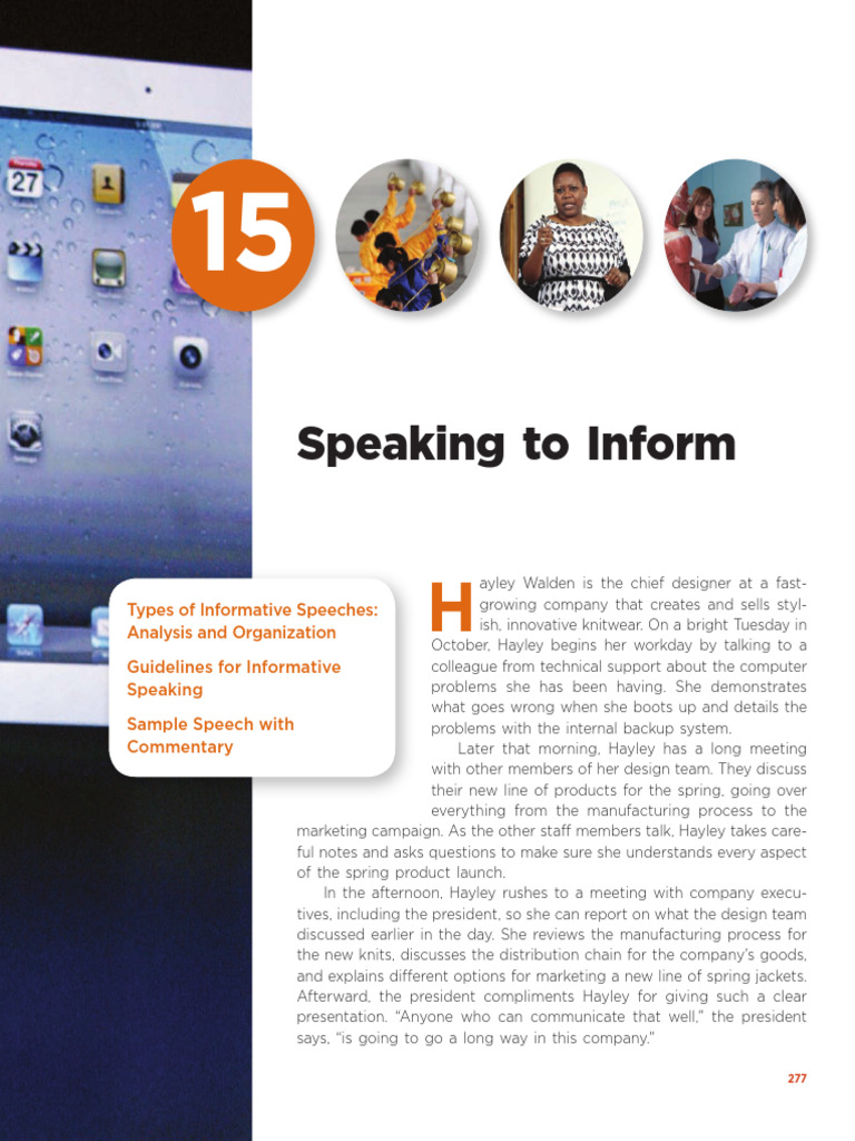 Guidelines for Effective Informative Speaking | PDF | Frederick ...