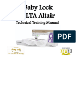 Baby Lock Altair Technical Training Manual