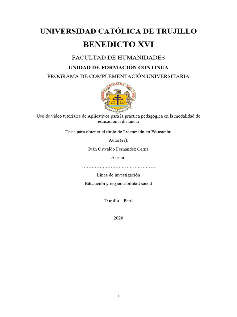 Esquema De Informe De Tesis De Licenciatura Pdf Internet Pedagogía