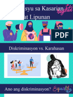 Mga Isyu Sa Kasarian at Lipunan