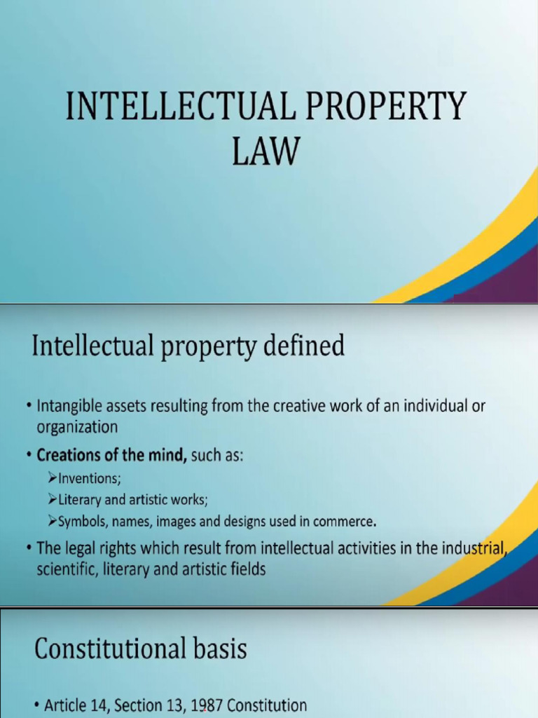 Intellectual Property Law | PDF