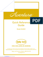 Baby Lock Aventura BLMAV Quick Reference