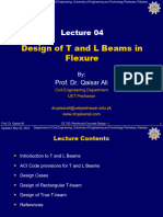 Lecture 04 Design of T and L Section Beams in Flexure Updated 05 05 2023