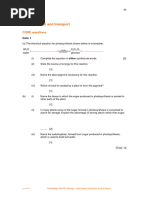 Plant Nutrition and Transport CIE iGCSE 0610 PPQ