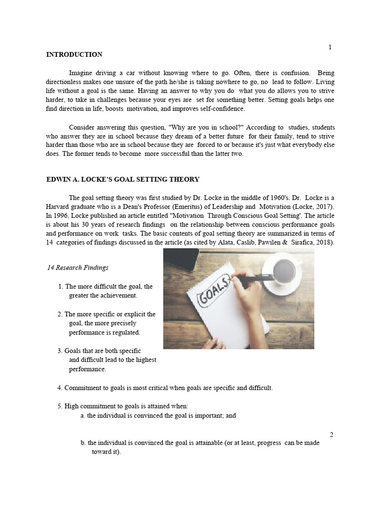 Understanding Goal Setting and Self-Efficacy | PDF | Goal | Self Efficacy