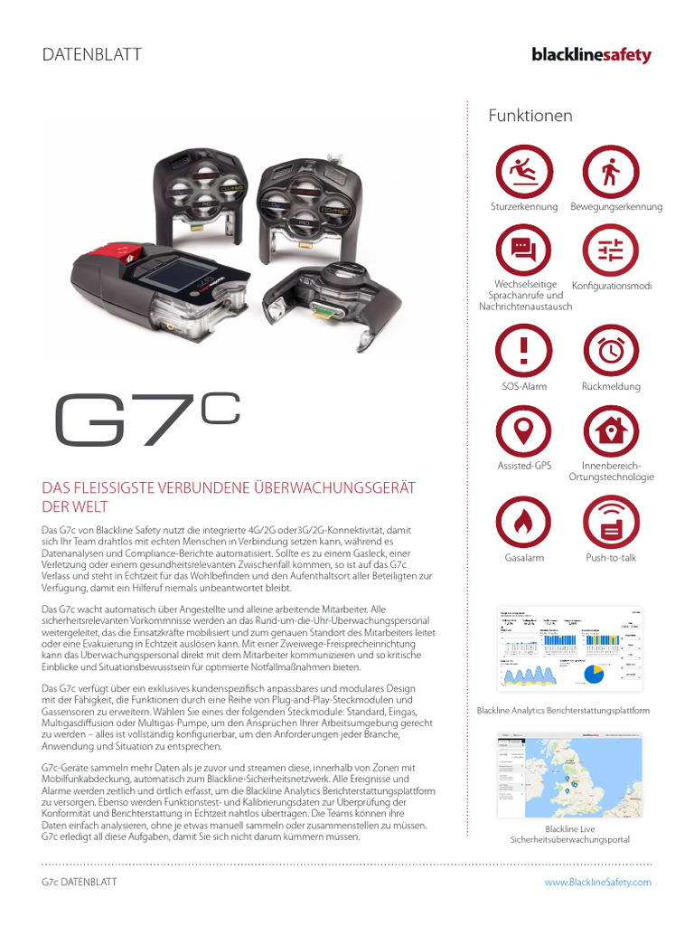Blackline Safety - G7c - Datenblatt DEU | PDF