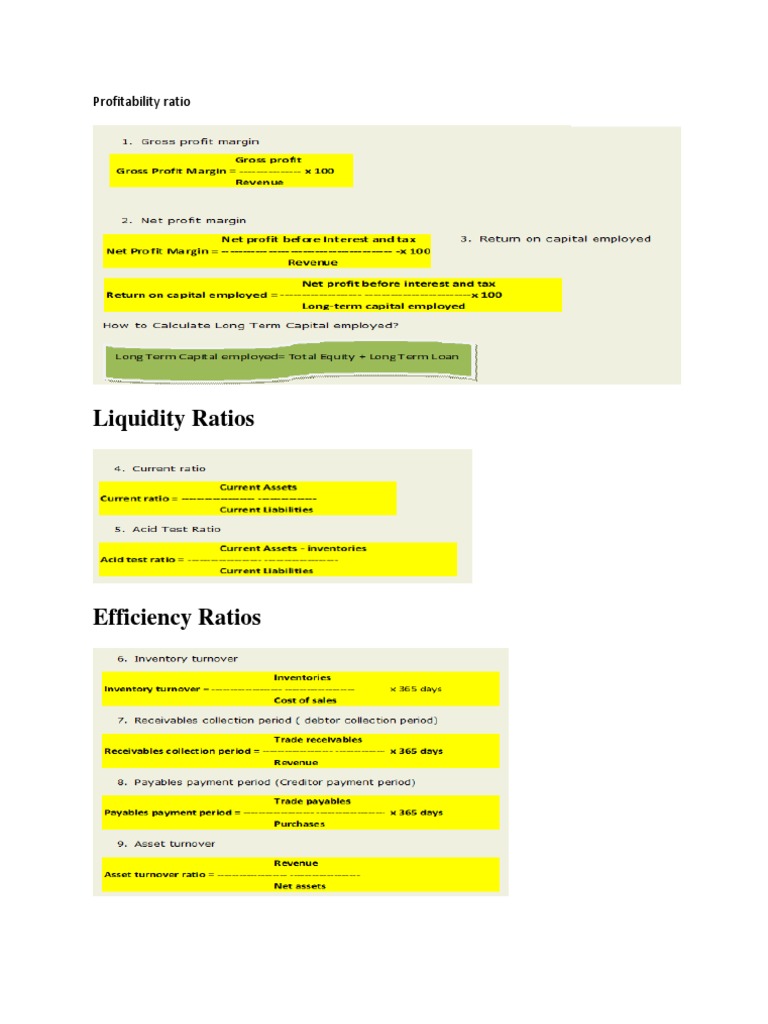 Key Financial Ratios Explained | PDF | Business | Finance & Money ...