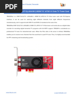 Tbs6209se DVB t2 Octa TV Tuner Pcie Card Data Sheet