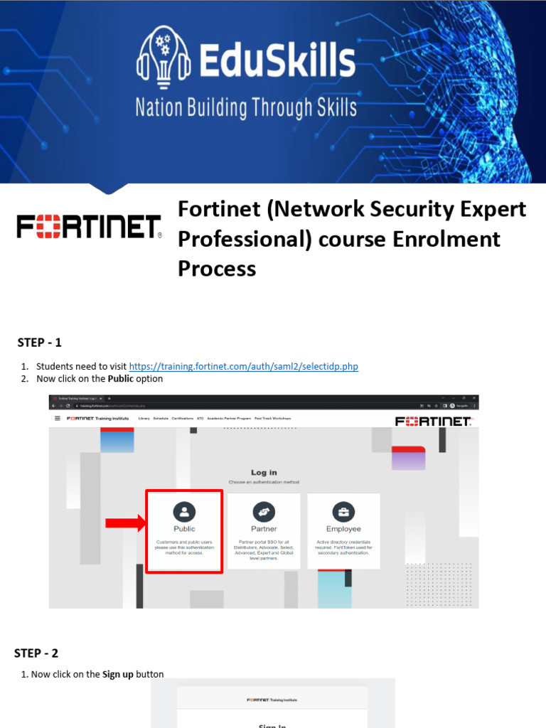 Fortinet Course Enrollment Guide | PDF | Security | Computer Security