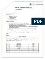 Secuencia Didáctica Matemática