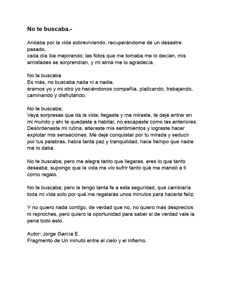 No Te Buscaba | PDF