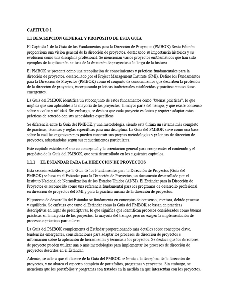 Fundamentos de la Dirección de Proyectos PMBOK | PDF | Evaluación ...