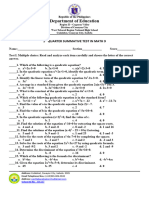 Math 9 Summative Test