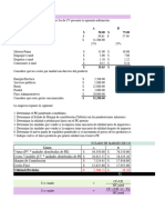 Ejercicio 2.2 Punto de Equilibrio