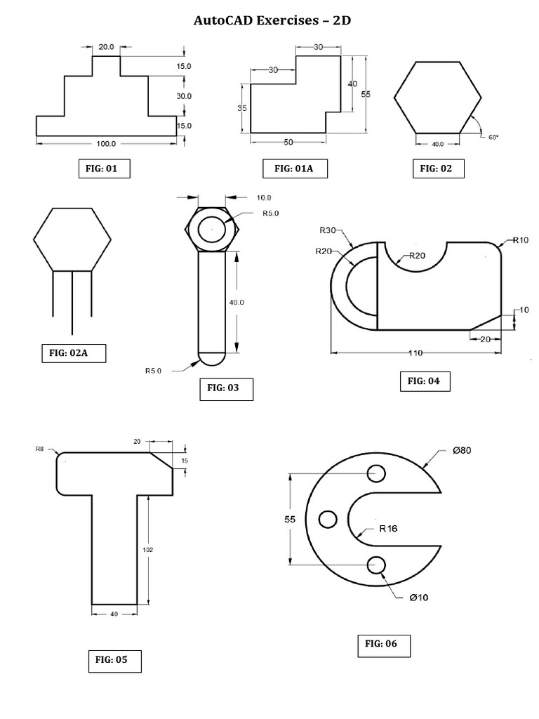 Autocad class assignments 2d pdf
