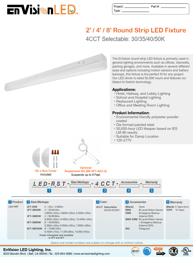 Led RST 4cct | PDF | Lighting | Equipment
