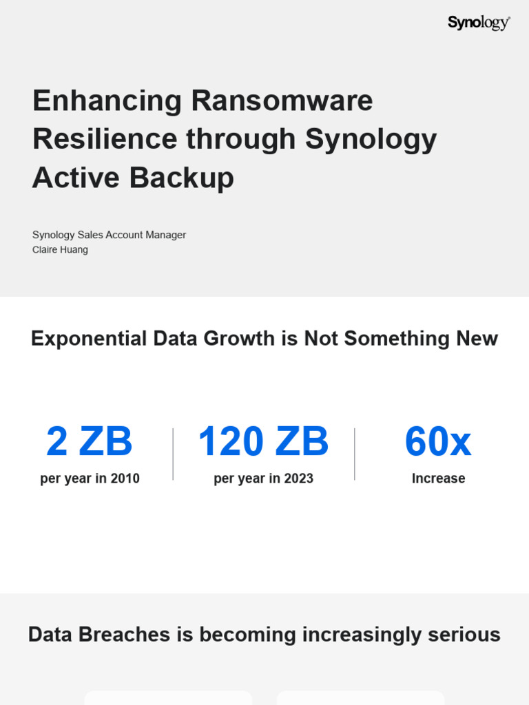 Ransomware Resilience with Synology Backup | PDF | Backup | Data