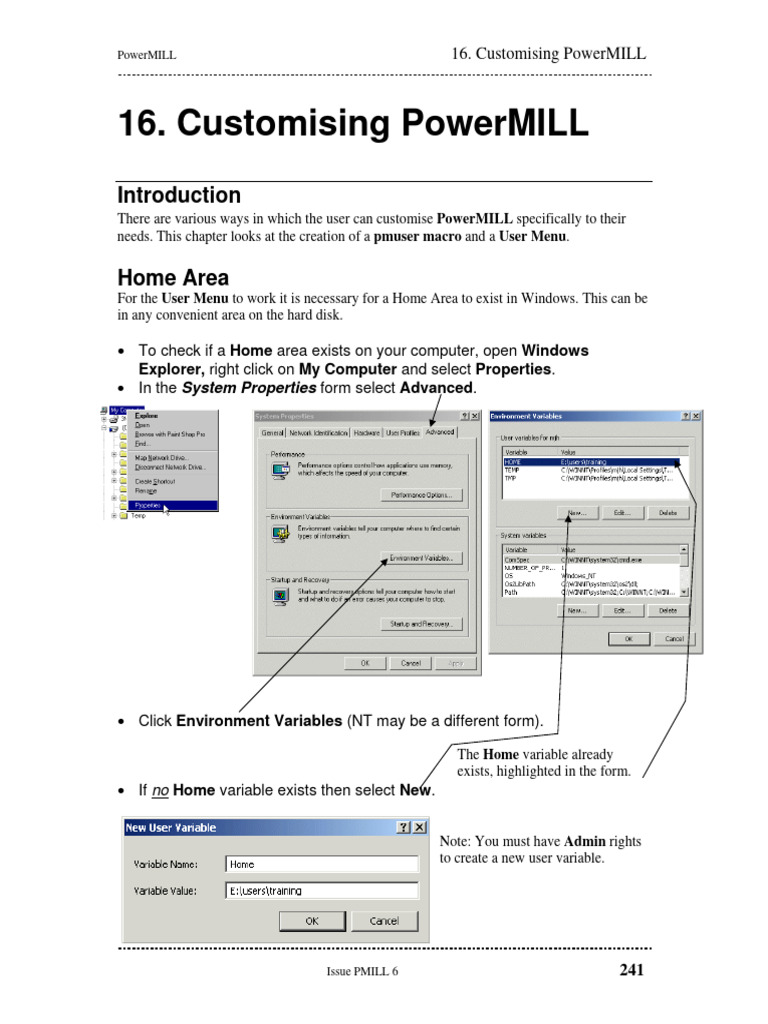 Customizing PowerMILL Settings and Macros | PDF | Computer File | Icon ...