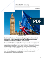 The Impact of Brexit On The UK Economy