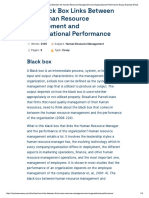 The Black Box Links Between The Human Resource Management and Organizational Performance Essay Example (Free)